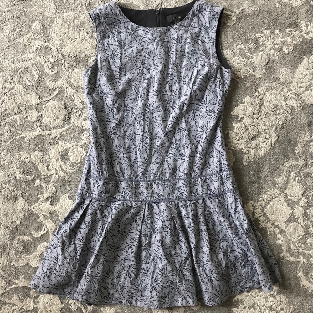 J. Crew Palm Tree Drop-Waist Dress • sz 4